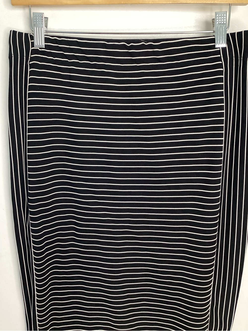 Max Studio Black and White Striped Pencil Skirt M - Picture 3 of 10